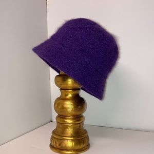 HAT-Angora Purple Bucket Style